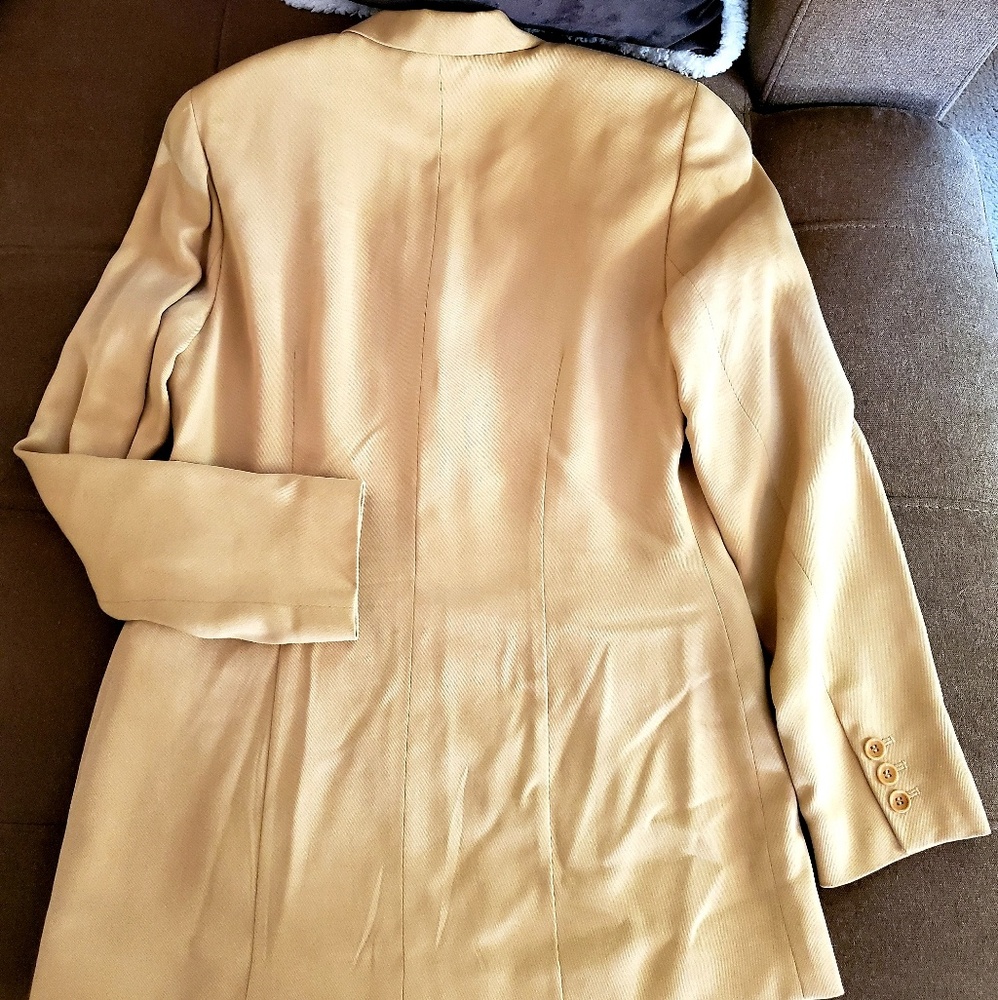 💯Ann Taylor Silk-Lined Long 3 Button Blazer - Picture 2 of 12